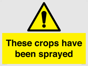 These crops have been sprayed